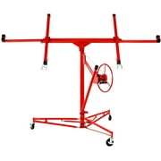 Artist Hand 11' Drywall Lift Rolling Panel Hoist Jack Lifter Caster Wheels Lockable (Red)