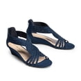 thumbnail image 5 of DREAM PAIRS Womens Open Toe Espadrilles Dressy Platform Sandals Slip on Elastic Ankle Strap Wedges Sandals, 5 of 7
