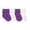 Purple/White, variant on Baby Girls Bubble Stitch Bootie Cotton Turn Cuff Socks 2 Pair Pack
