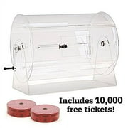 Large Acrylic Raffle Drum with 10,000 Free Raffle Tickets