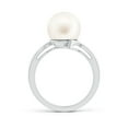 thumbnail image 2 of ANGARA Solitaire Freshwater Cultured Pearl Bypass Ring in 925 Sterling Silver for Women | June Birthstone, Birthday, Anniversary, Jewelry Gift for Women | Pearl Ring, 2 of 8