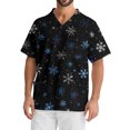 thumbnail image 5 of Wutalume Men's Casual Short Sleeve V-Neck Shirt, Christmas Print with Front Pocket, Lightweight Workwear Top for Carers, Nurses and Daily Wear,Black S, 5 of 5