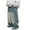 Blue, variant on Odeerbi 2-14 Years Kids Boys Wide Leg Jeans Retro Denim Pants Solid Color Elastic Waist Cowboy Pants