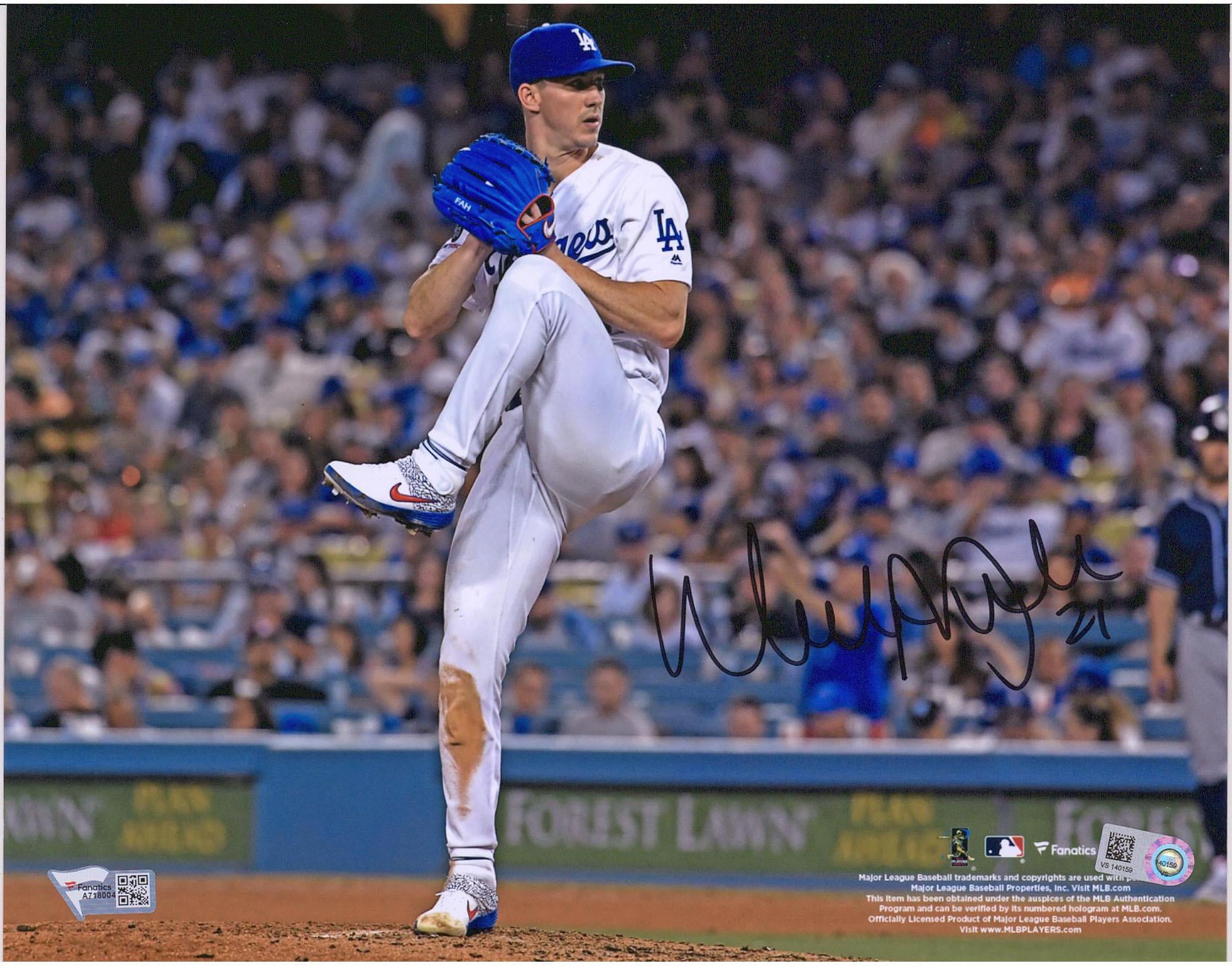 walker buehler autographed baseball