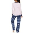 thumbnail image 5 of U.S. Polo Assn. Women's & Women's Plus Long Sleeve Top and Plush Pant Pajama Sleep Set, 2-Piece, Sizes S-3XL, 5 of 5