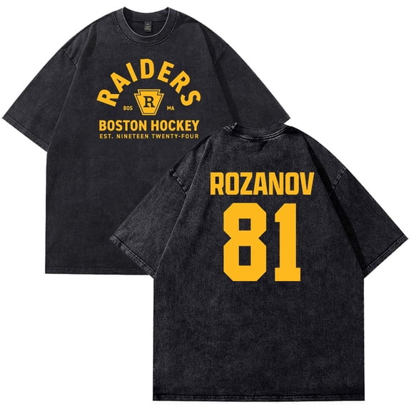 Heated Rivalry Rozanov 81 Merch T-Shirt Cotton Wash Tee Women Men Short Sleeve Casual Crewneck Tee