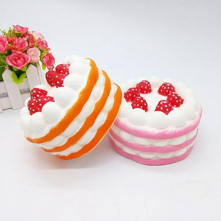 ZPAQI Squishy Toy Strawberry Cake Sensory Fidget Vent Ball