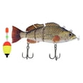 thumbnail image 2 of Señuelo de pesca de lubina con luz, regalo realista para hombres, aparejos de pesca, anzuelo de pesca Marrón rojizo, 2 of 9