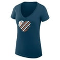 thumbnail image 2 of Women's G-III 4Her by Carl Banks  Navy Detroit Tigers Heart V-Neck Fitted T-Shirt, 2 of 5