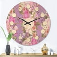 thumbnail image 2 of Designart 'Country Roses With Pattern' Mid-Century Modern Wood Wall Clock, 2 of 5