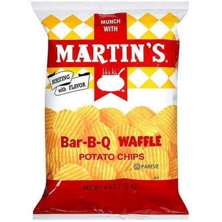 Martins Bar-B-Q Waffle Potato Chips, 4 Oz.