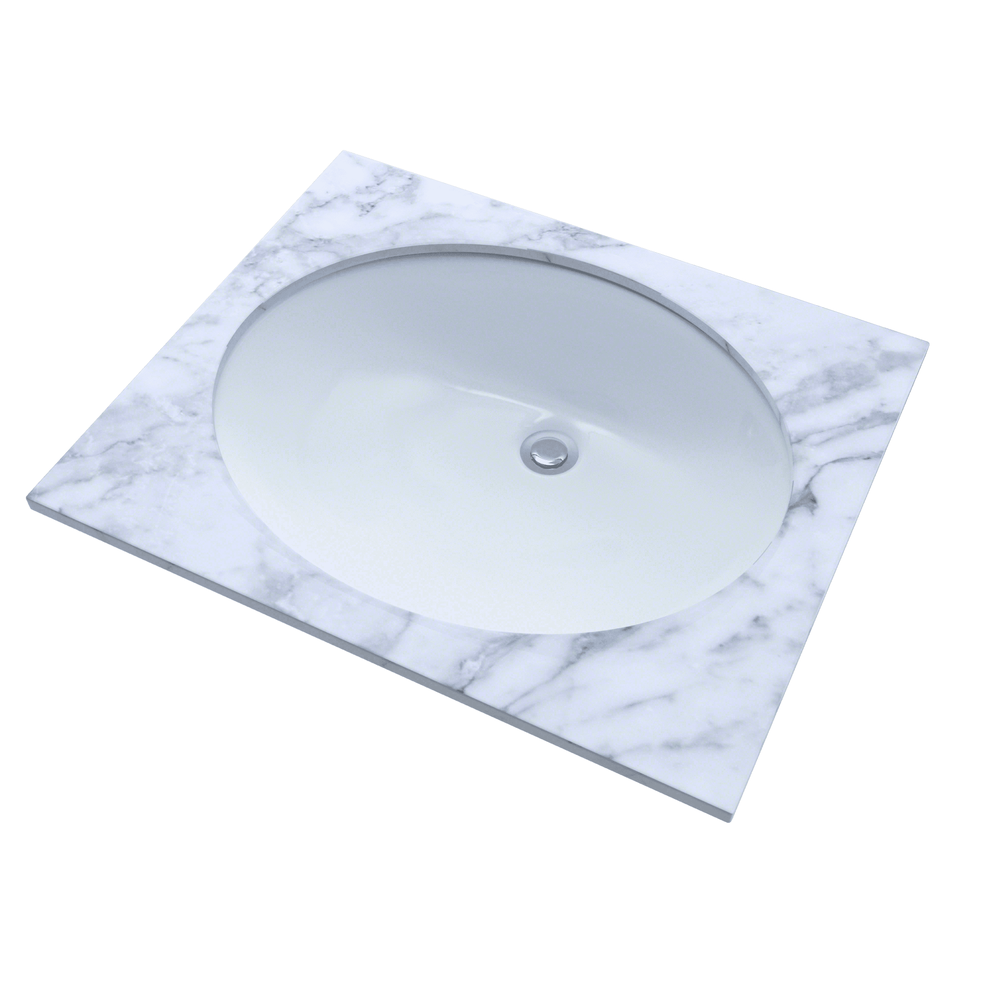 TOTO® 17" x 14" Oval Undermount Bathroom Sink, Cotton White - LT569#01