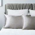 thumbnail image 6 of Satin Pillowcase for Hair and Skin, Luxury Smooth Silk Satin Pillow Cover 2 Pack, Gray, S-26"x20", 6 of 10