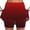 Wine, variant on FASHOFT Tennis Skirt For Women Mid Waist Gradient Printed Fake Two Piece Skort With Pockets For Casual Sports Wear Womens Athletic Skirts Beige