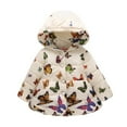 thumbnail image 2 of Baby Toddler Girls Winter Jackets Kids Coats Autumn Winter Outerwear Baby Girl Warm Down Butterfly Print Coats Newborn Clothes, 2 of 5