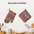thumbnail image 6 of Gaeub Lavender Flowers Print Oven Mitts and Pot Holders Sets of 2,Heat Resistant Pad,Cooking Gloves, for Baking BBQ Home Decor, 6 of 7