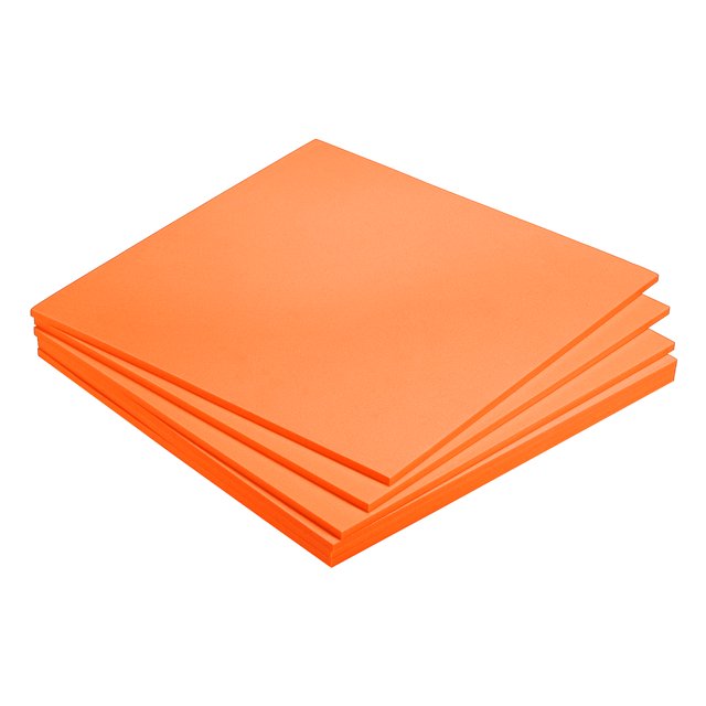 Unique Bargains EVA Foam Sheets Orange 9.8 Inch x 9.8 Inch 5mm Thick Crafts Foam Sheets 6Pcs