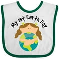 thumbnail image 3 of Inktastic My First Earth Day Baby Girl Girls Baby Bib, 3 of 4