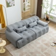 thumbnail image 3 of 90"W 2 Seater Sofa, Pure Foam Comfy Loveseat Sofa Couch with Toss Pillow, Modern Lounge Sofa for Living Room Apartment, 3 of 8