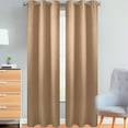 thumbnail image 4 of Crest Mills 2-Ply 100% Blackout 84 Inch Long Curtains Thermal Insulated Silver Grommets - Beige - Size 37"W x 84"L (2 Panels), 4 of 6