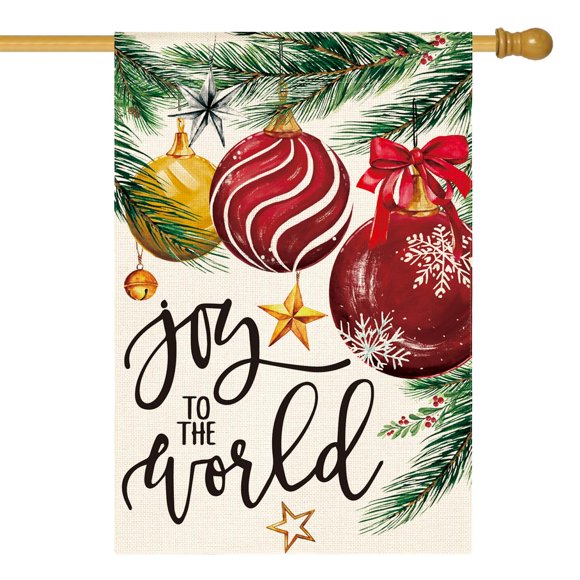 Banner AVOIN Colorlife Joy To The World, 71 x 102 cm, doble cara