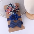 thumbnail image 2 of Fortune Ensemble de 3 Pcs Bandeau pour Bébé Fille Bande pour Cheveux pour Tout-Petit Nœud Élastique Couvre-Chef, 2 of 7