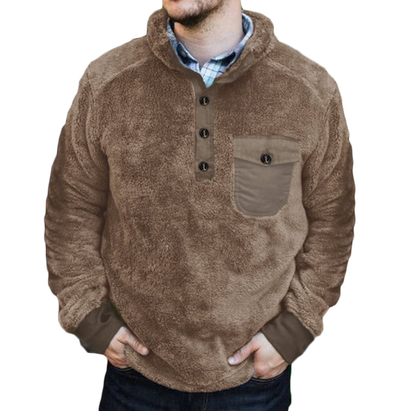 button sweatshirt mens