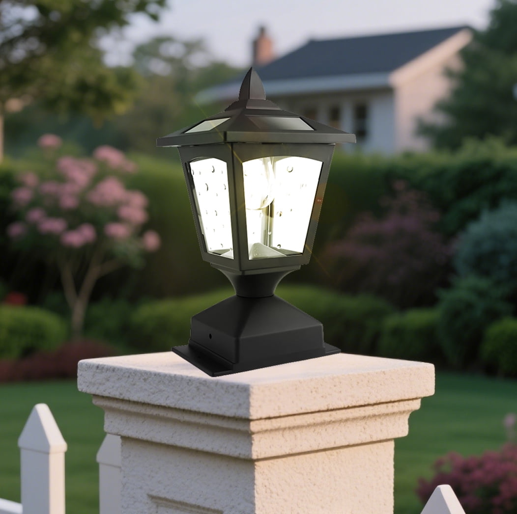 Kanstar 2 pack Solar Post Cap Lights for 4x4 Wood Posts, Waterproof LED Deck Lights for Fence & Patio