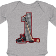 thumbnail image 4 of Inktastic First Birthday Red Hockey Boys or Girls Long Sleeve Baby Bodysuit, 4 of 5