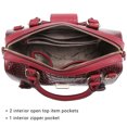 thumbnail image 4 of Dasein Women Barrel Handbags Purses Fashion Satchel Bags Top Handle Shoulder Bags Vegan Leather Work Bag, 4 of 6