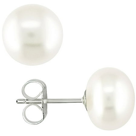 7 5 8mm Cultured Freshwater Pearl Earrings With Sterling Silver Hypo Allergenic Backs 7 5 8mm Cultured Freshwater Pearl Earrings With Sterling Silver Hypo Allergenic Backs