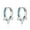 silver, variant on Blue Turquoise Cone Ear Clip Women Men 925 Silver Hoop Huggie Earrings-silver
