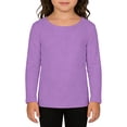 thumbnail image 4 of UACY Kids Girls Long Sleeve Shirts Crewneck Ruched Side Slim Fit Tops Ribbed Knit Casual Tee Shirt, 4 of 8
