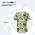 thumbnail image 4 of Balery Bees and Flower Baseball Jersey for Men Casual Button Down Shirts Short Sleeve Active Team Sports Uniform-Small, 4 of 9