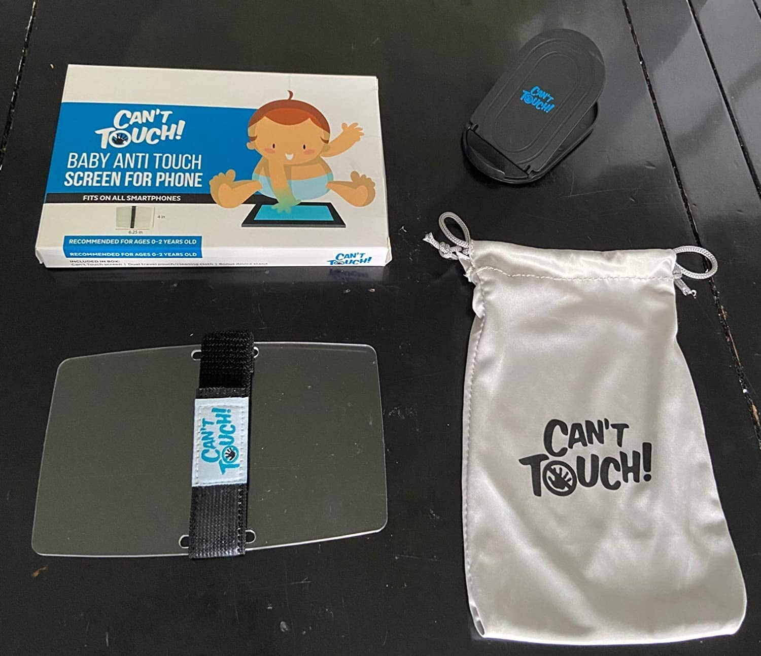 Cant Touch! Baby Anti-Touch Screen for Phone - Easily Strap This Clear Cover onto Your Phone or Device to Prevent Any Buttons from Being Pressed. Pouch and Stand Included
