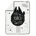 thumbnail image 2 of Lambs & Ivy Star Wars Millennium Falcon Baby Blanket - White, 2 of 6