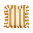 thumbnail image 2 of Striped Ruffle Throw Pillow Covers Square Boho Decorative Pillowcases Soft Cushion Cover Cases for Outdoor Indoor Sofa Bed Living Room Decor, 18"x18", 2 of 6