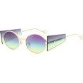 thumbnail image 1 of Gafas de sol ovaladas estilo punk retro de moda con protección lateral para hombre y mujer M, 1 of 5