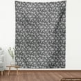 thumbnail image 4 of Ambesonne Tropical Fabric by the Yard Upholstery, Exotic Nature Palm Trees, 3 Yards, Grey and White, 4 of 5