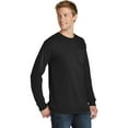 thumbnail image 4 of Port & Company Pigment Dyed Long Sleeve Pocket Tee-4XL (Black), 4 of 6