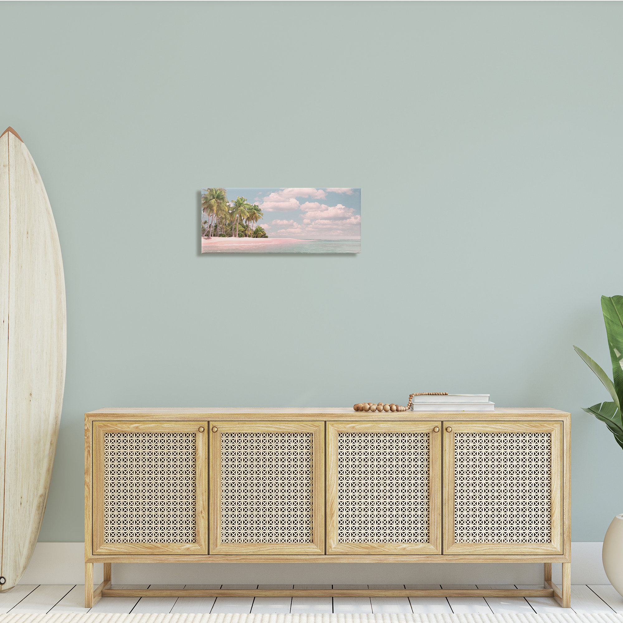 Stupell Industries Clear Water Tropical Beach Coast Sun Bleached Photography, 24 x 10, Design by Mike Calascibetta