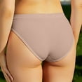 thumbnail image 3 of Bigersell Thermal Underwear for Women Clearance High Waisted Thong Underwear High Cut Panty Style P-1692 Cotton Plus Size Panties Ladies Thong Underwear Briefs Mid Waist Women's Briefs Pink L, 3 of 3