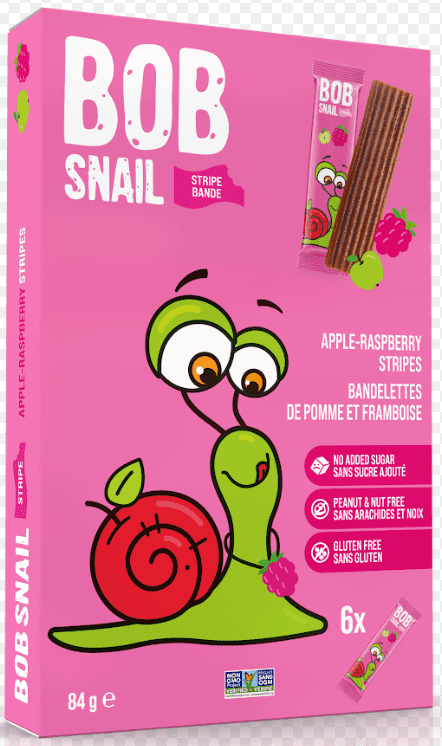 Bob Snail, Gluten-Free, Apple Raspberry Fruit Strips, 84g, BobSnail, apple raspberry.84g