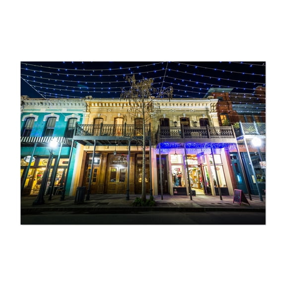 Lights on Dauphin - Mobile Alabama Photography Unframed Wall Art Print 5 x 7 inches