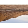 thumbnail image 2 of Anon, Ellen 32x23 White Modern Wood Framed Museum Art Print Titled - China, Badain Jaran Dune and trees by a lake, 2 of 4
