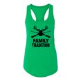 thumbnail image 2 of Wild Bobby, Family Tradition Buck Hunting, Hunting, Women Racerback Tank Top, Kelly, Small, 2 of 4