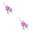 thumbnail image 1 of Yuarrent Flor artificial de oficina Orquídeas de baile falsas Banquete Flores de simulación realistas Adorno de planta de plástico Púrpura Púrpura 2Conjunto, 1 of 6