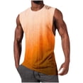 thumbnail image 3 of srobpty Mens Summer Print Sleeveless Round Neck Tank Tops Gradient Color for Gym Training and Daily Sports Wear, 3 of 5