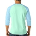 thumbnail image 6 of Men's Henley Shirt Fall Crewneck Color Block Slim Fit Men's Fashion Color Blocked Long Sleeve Round Neck Sports Fitness Blouses Shirts Long Sleeve T Shirt Button Up Tees, 6 of 7