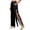 Black, variant on Womens Tear Away Pants Side Full Open Pajama Pants Post Hip Knee Leg Surgery Recovery Adaptive Clothing with Pock